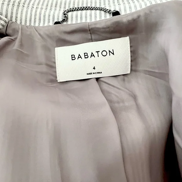 Aritzia Babaton Atelier Samuel Check Blazer | Size 4 | Espace/Grey Stripe - Picture 13 of 15